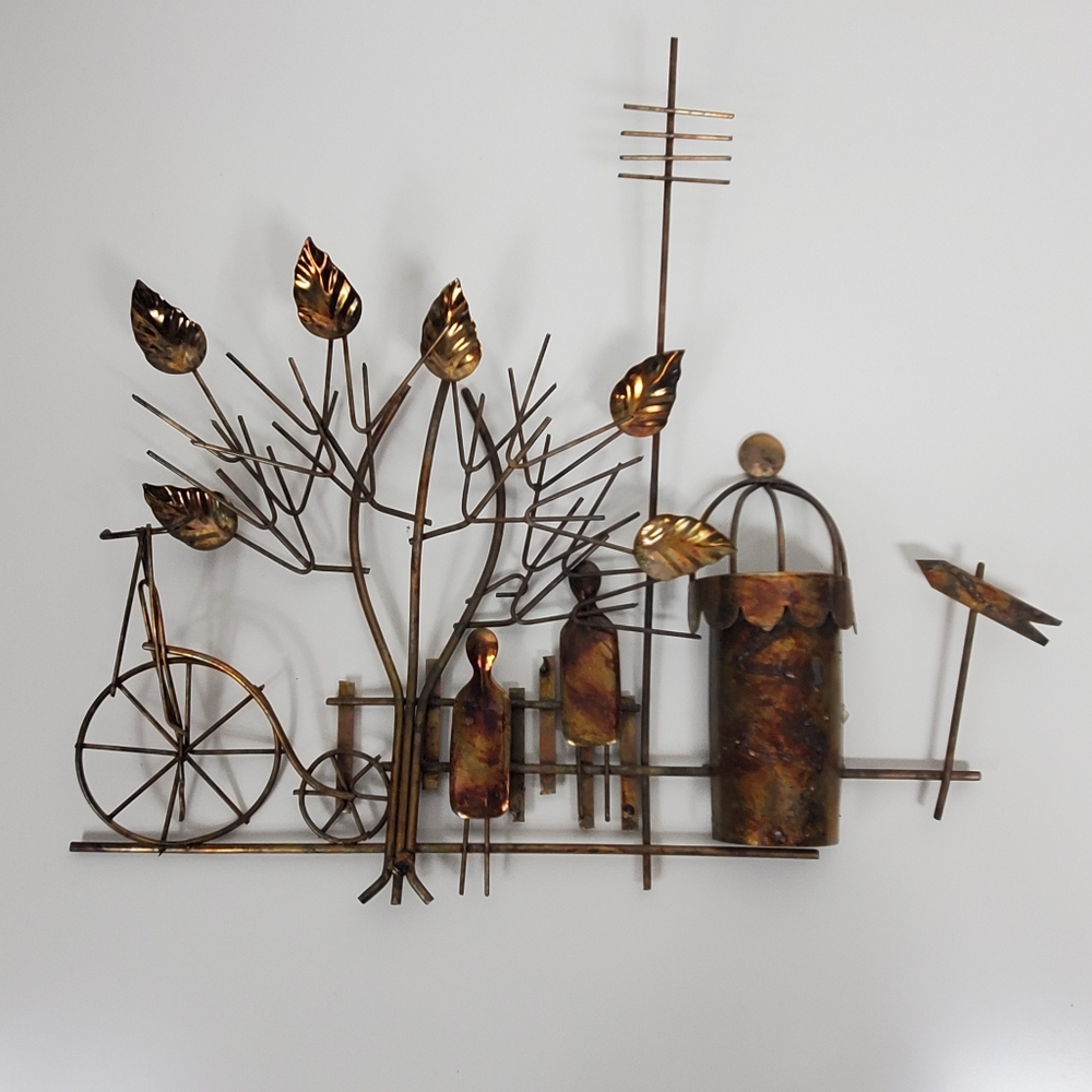 Vintage copper 1974 Enesco 3D wall art - Picture 6 of 11